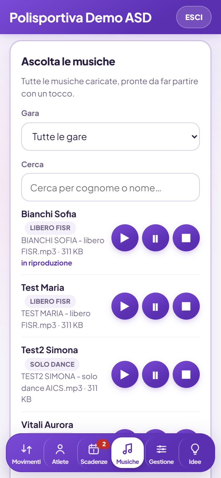 Tutte le musiche pronte sullo smartphone
