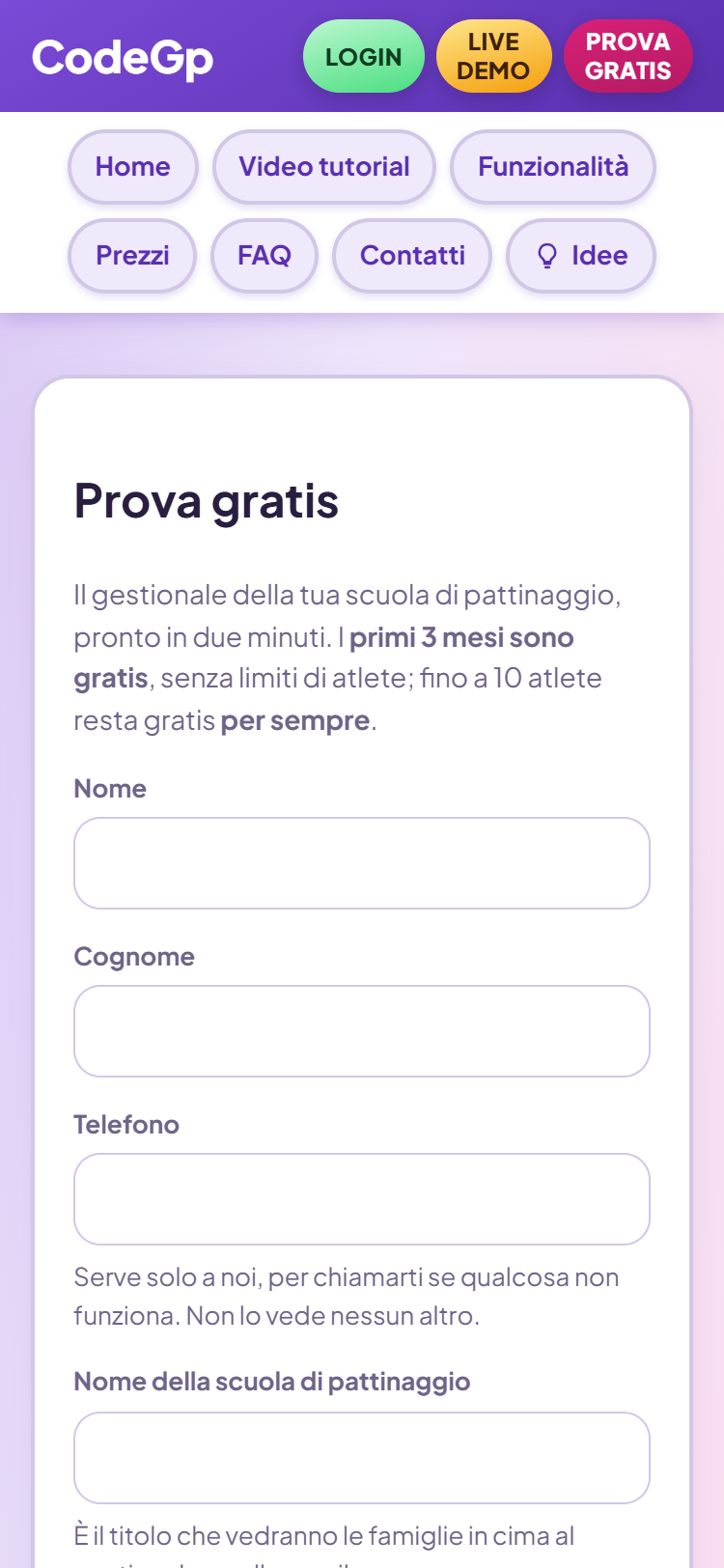 Si parte da qui: cinque campi e la scuola è online