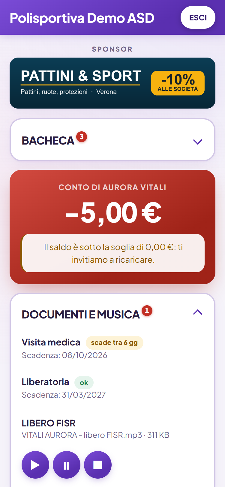 La scadenza la vede anche la famiglia, dalla propria scheda