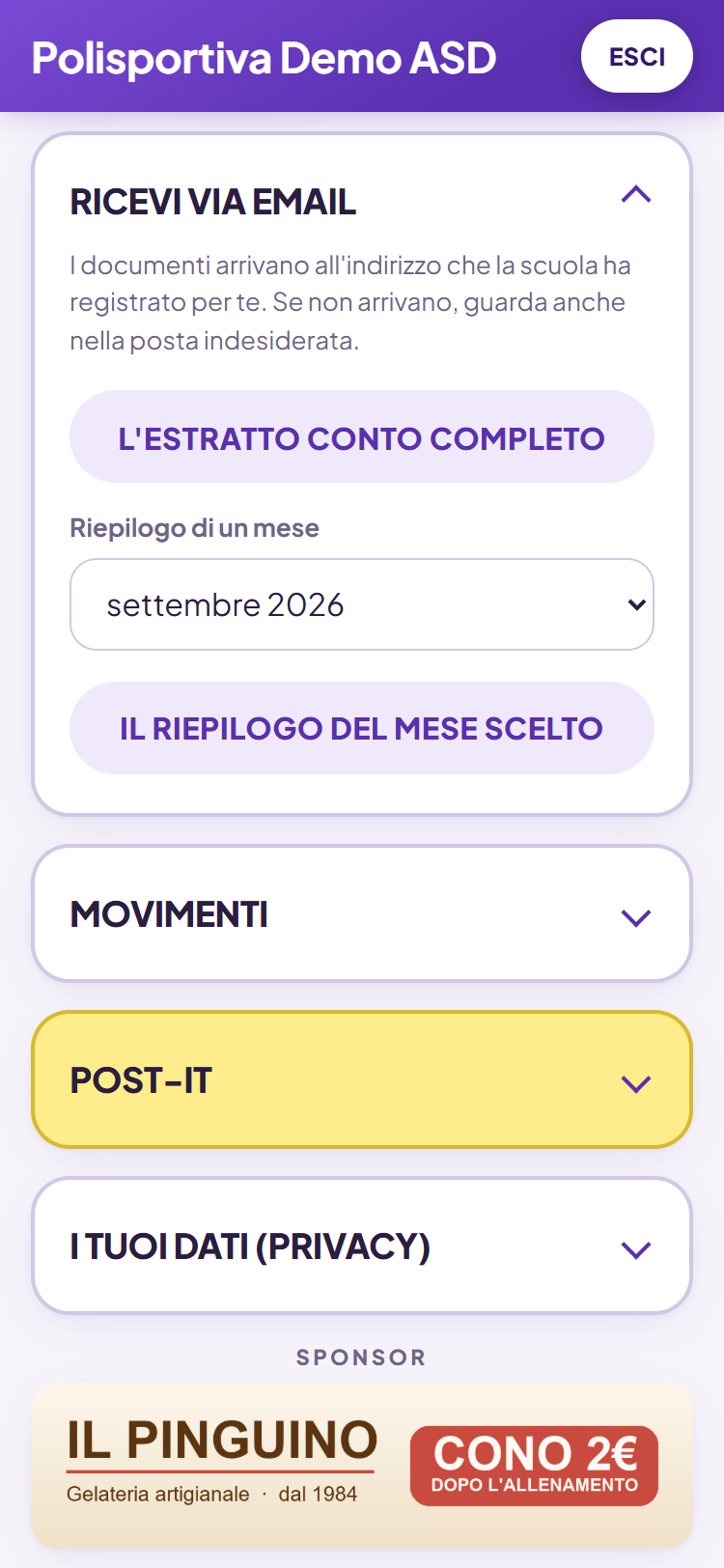 Il riepilogo del mese la famiglia se lo manda da sola, con un tocco