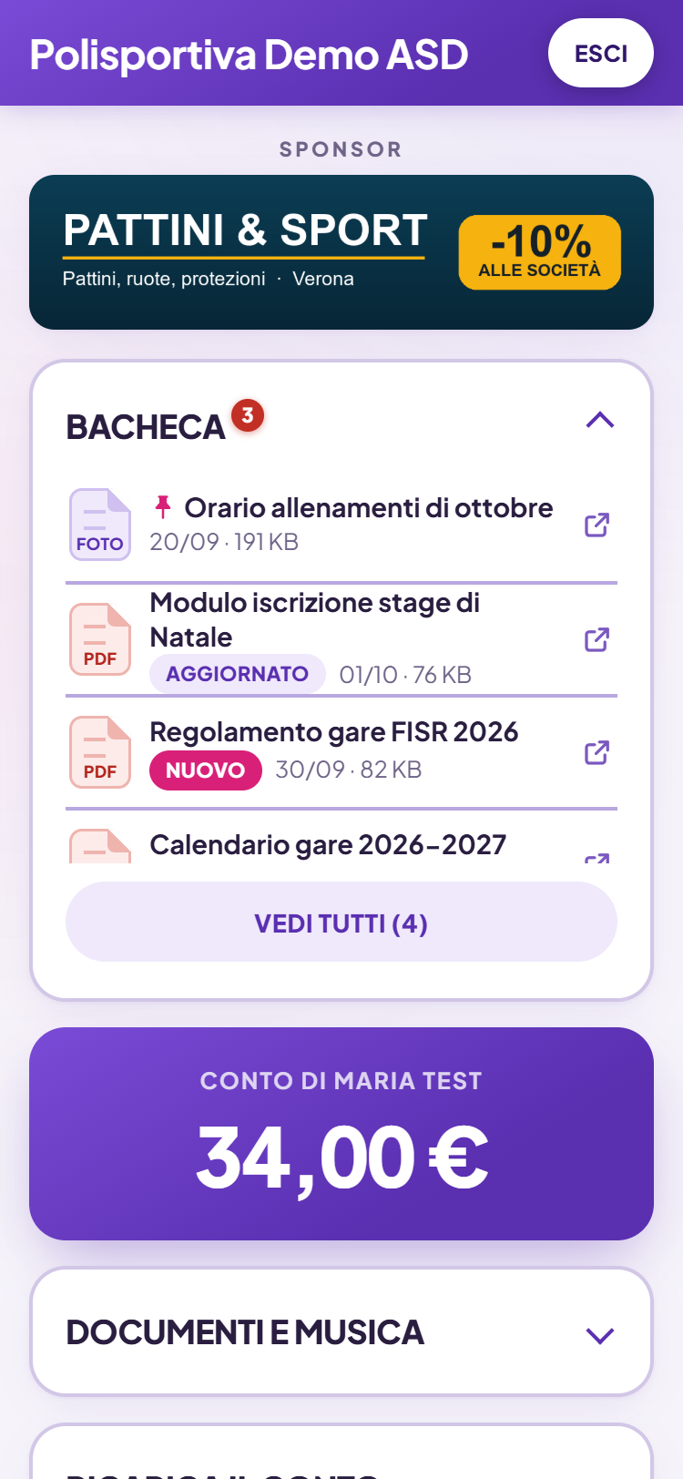 I file della scuola sul telefono della famiglia, con le novità segnate